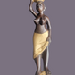 HANDCRAFTED AFRICAN WOOD CANE - GOLDEN WOMAN